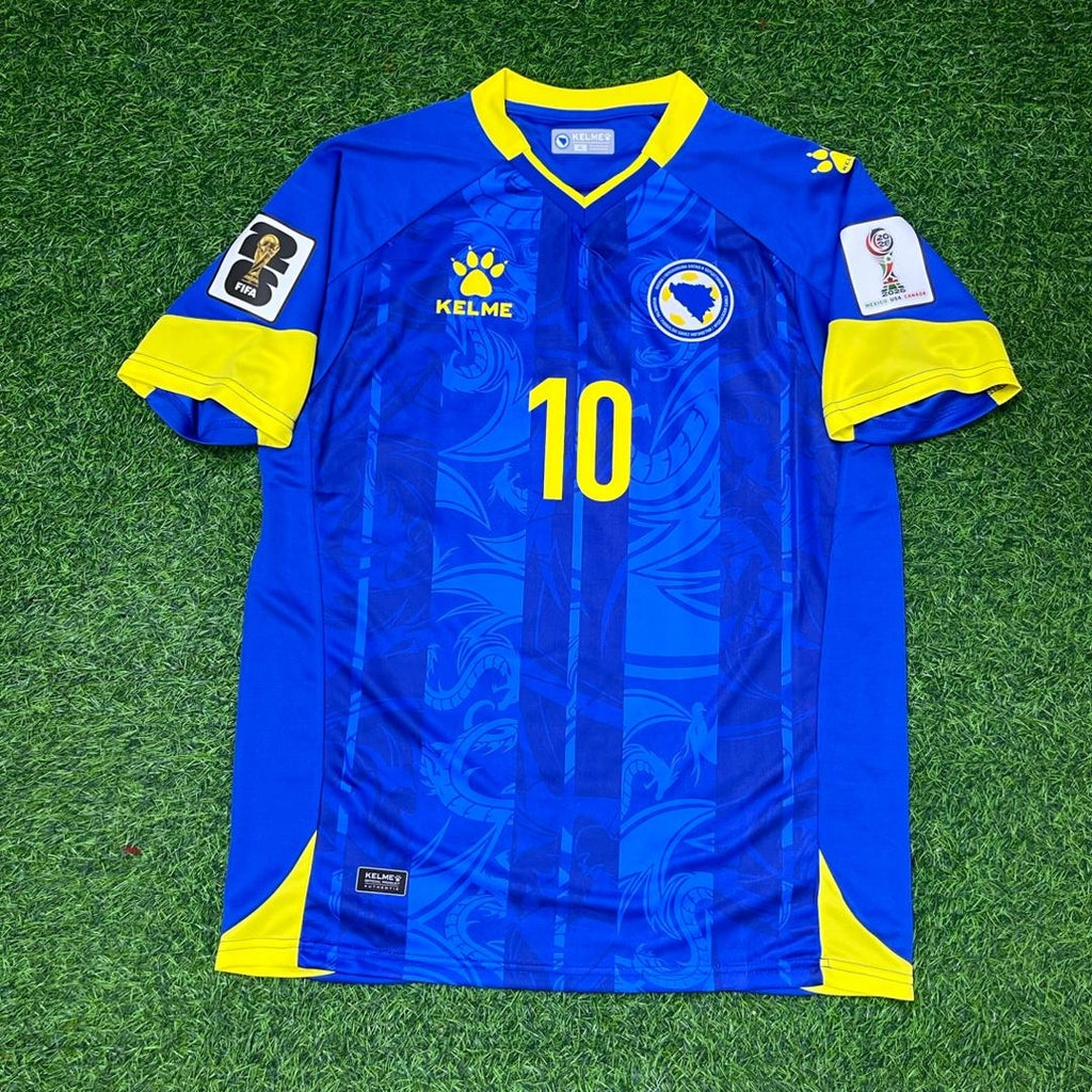 Ermedin Demirovic Bosnia and Herzegovina 2026 World Cup Home Football Jersey – Front View