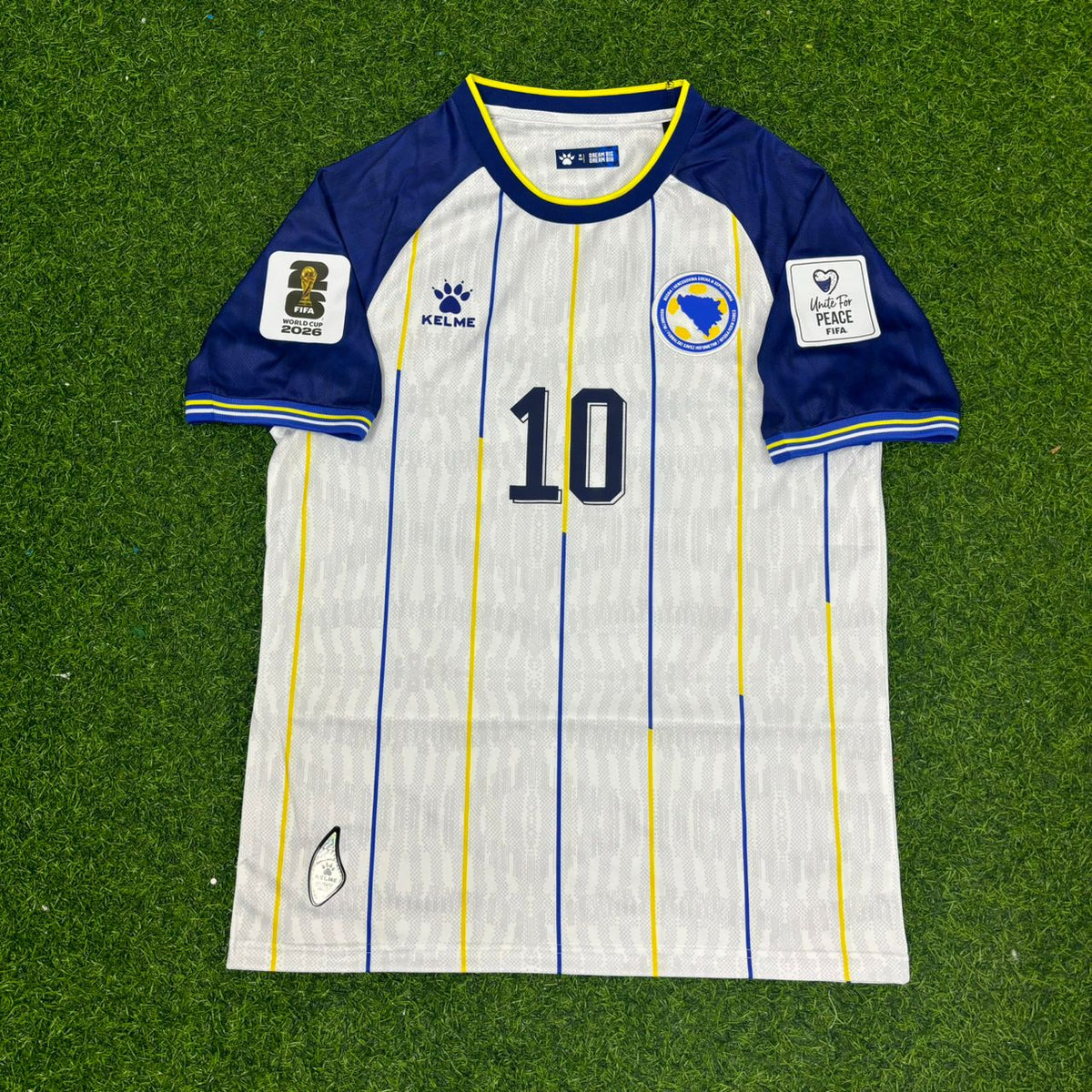 Ermedin Demirovic Bosnia and Herzegovina 2026 World Cup White Football Jersey – Front View