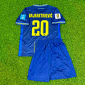Esmir Bajraktarević Bosnia and Herzegovina 2026 World Cup Dark Blue Kids Football Jersey – Back View