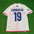 Esteban Cambiasso #19 Inter 2007- 2008 Season Away White Red Retro Jersey – Back View