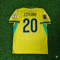 Brazil 2026 World Cup Yellow Home Football Jersey – Estêvão Willian #20 – Back View
