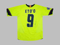 Samuel Eto`o #9 Barcelona 2005 2006 Green Yellow Retro Jersey – Back View