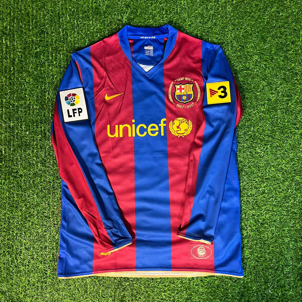 2007 Deco Barcelona Retro Football Jersey – Front View