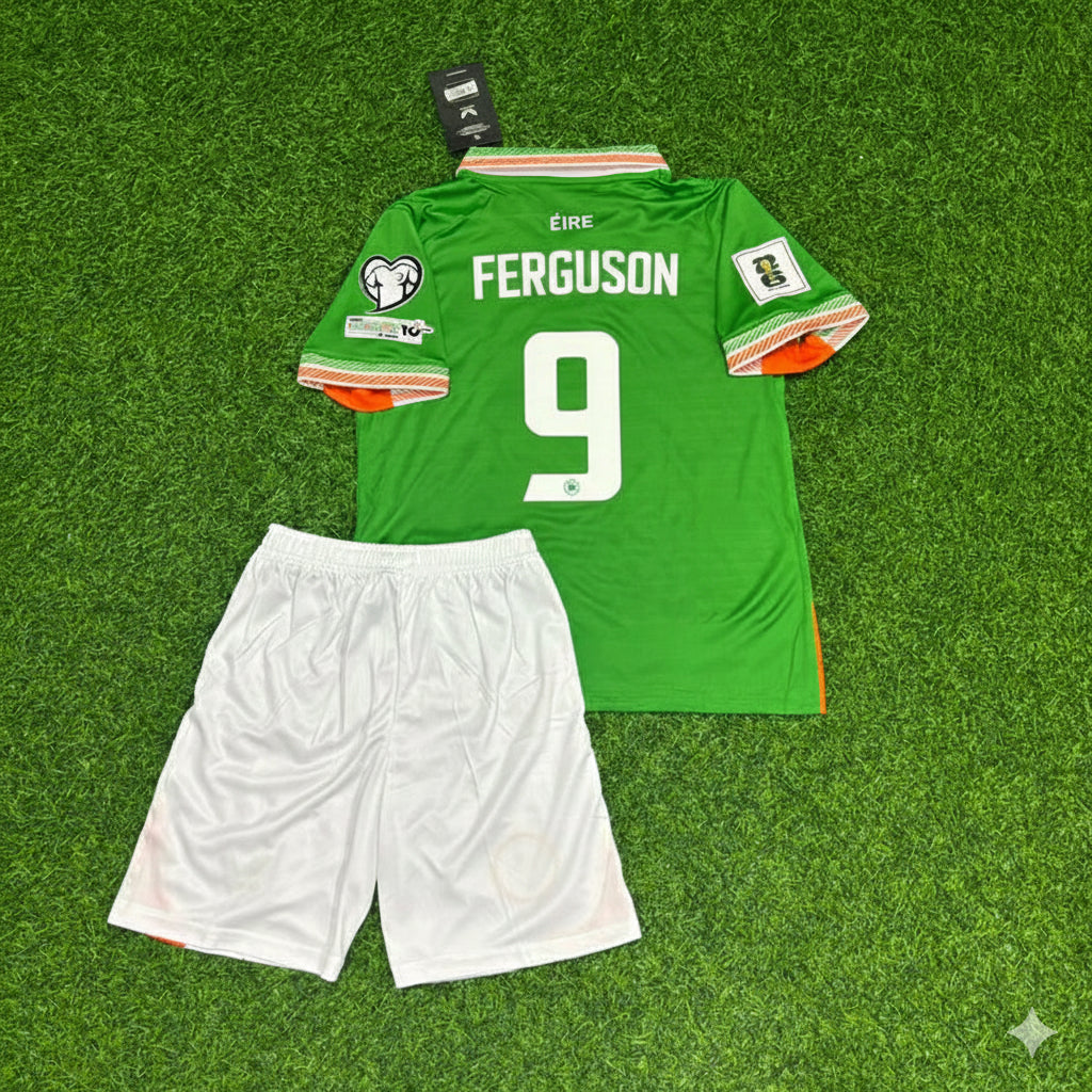 Ireland Éire Green 2026 World Cup Kids Football Jersey – Evan Ferguson – Back View