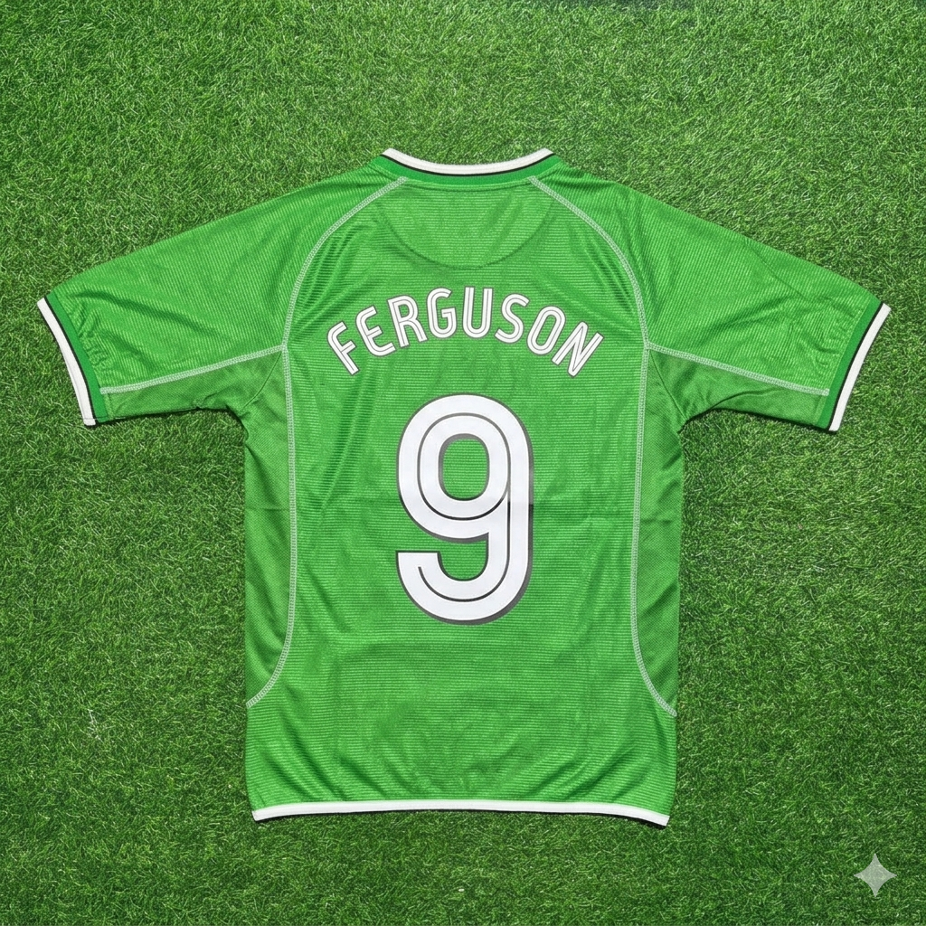 Ireland Retro Green Football Jersey – Evan Ferguson – Back View