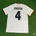 1986 Karl-Heinz Förster #4 Deutschland World Cup Retro Wein – Back View