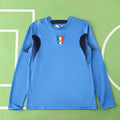 2006 Italy Season Home Blue Retro Football Jersey – Back View