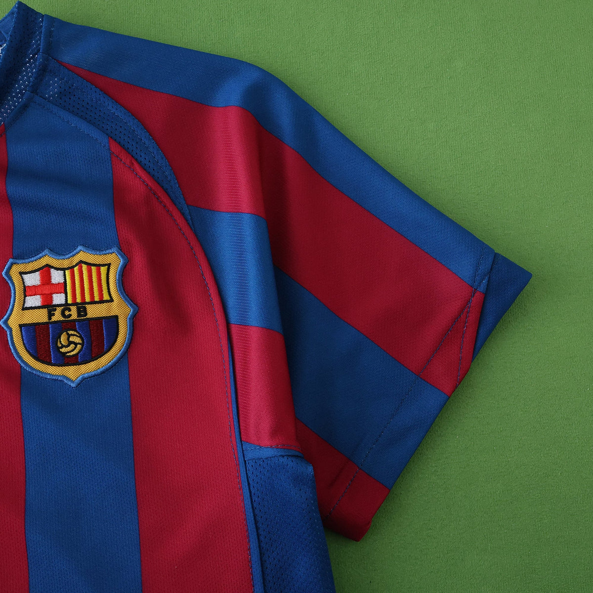 FC Barcelona 2005-2006 Season Home Retro Kids Football Jersey Trikot Maillot V8