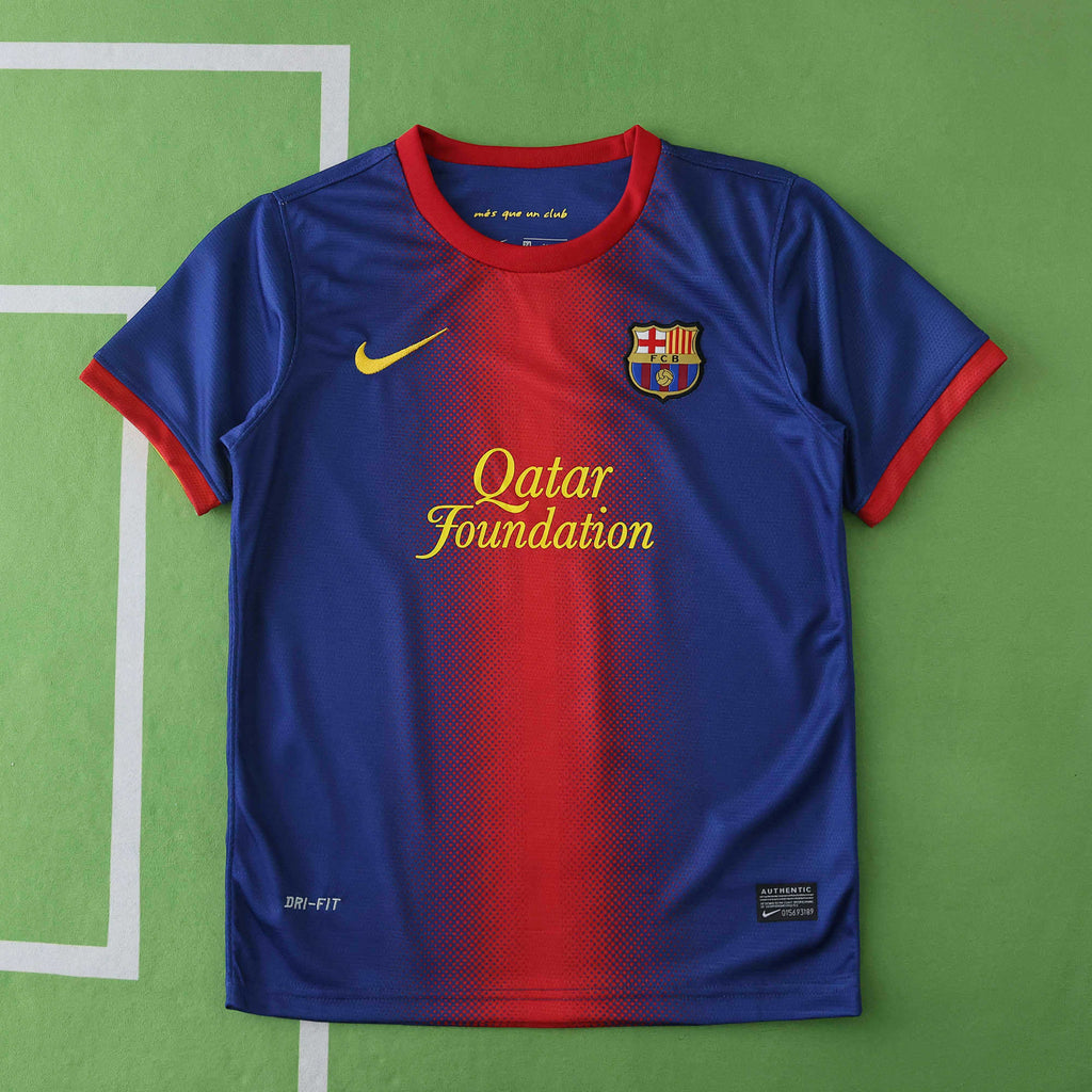 Barcelona 2012-2013 Season Kids Home Retro Football Jersey Trikot Maillot V3