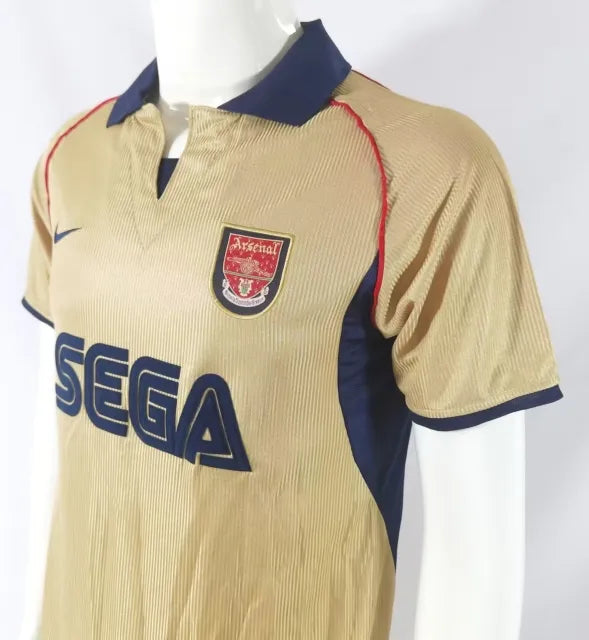 2001 Arsenal 2002 Retro Golden Football Jersey – Back View