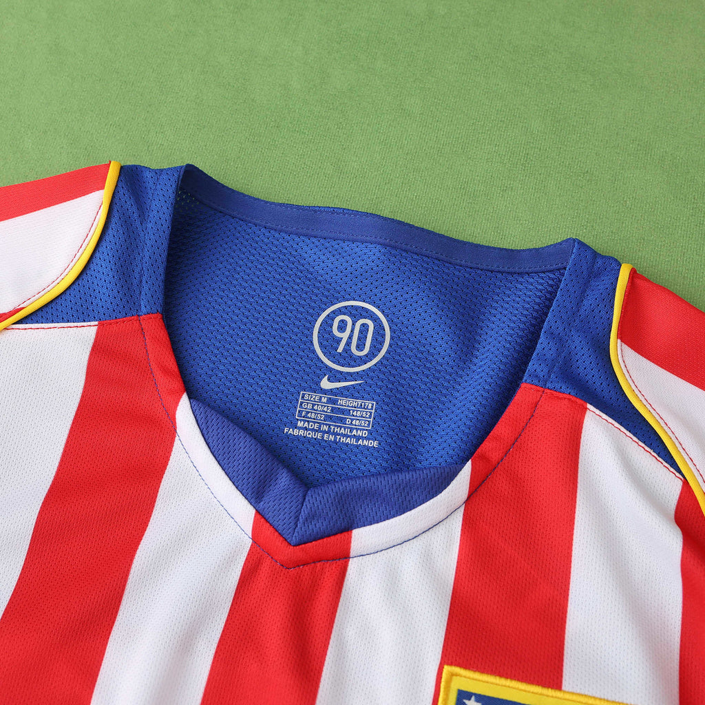 Atlético de Madrid 2004-2005 Season Home Retro Football Jersey Trikot Maillot V4