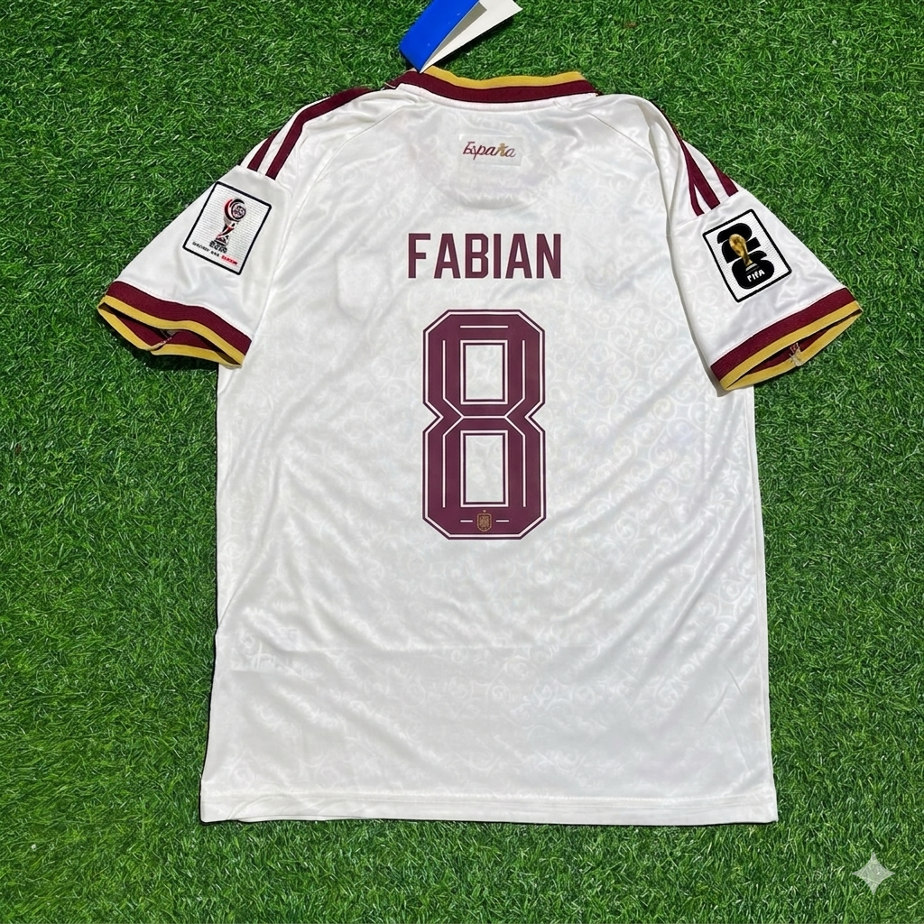 Spain 2026 World Cup Away Football Jersey – Fabián Ruiz 8- – Back View