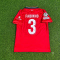 2022 Fabinho #3 Liverpool Champions League Final Home Retro Football Jersey – Back View
