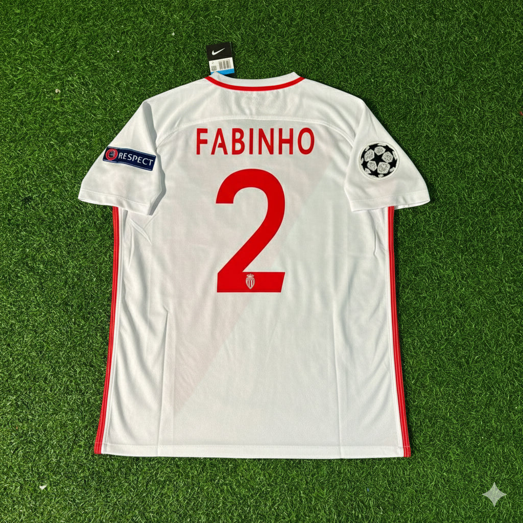 Monaco 2016-17 Champions League Retro Football Jersey – Fabinho – Back View