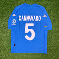 Italy 2002 World Cup Home Retro Jersey – Fabio Cannavaro #5 – Back View
