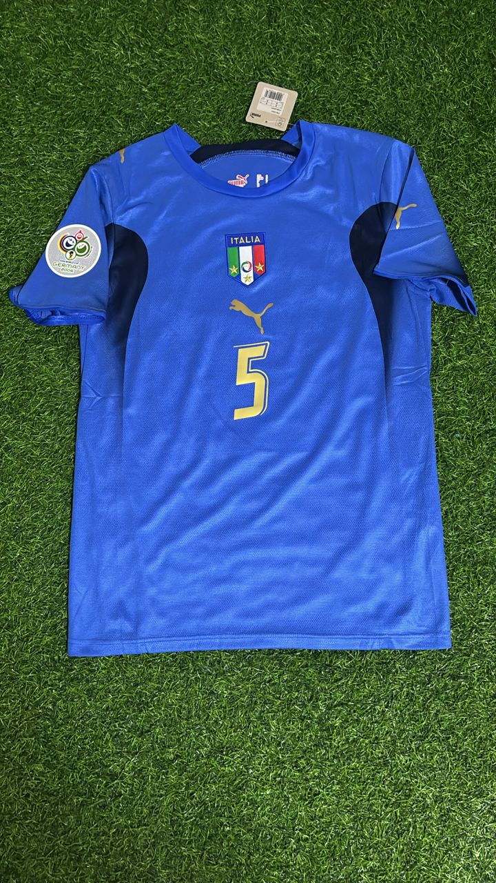 Fabio Cannavaro Italy 2006 World Cup Retro Football Jersey – Front View