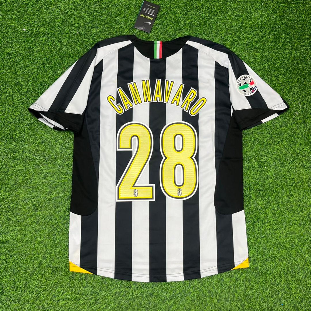Juventus 2005-2006 Retro Football Jersey – Fabio Cannavaro – Back View