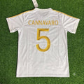 Fabio Cannavaro - Italy White Anniversary Kit Jersey – Back View