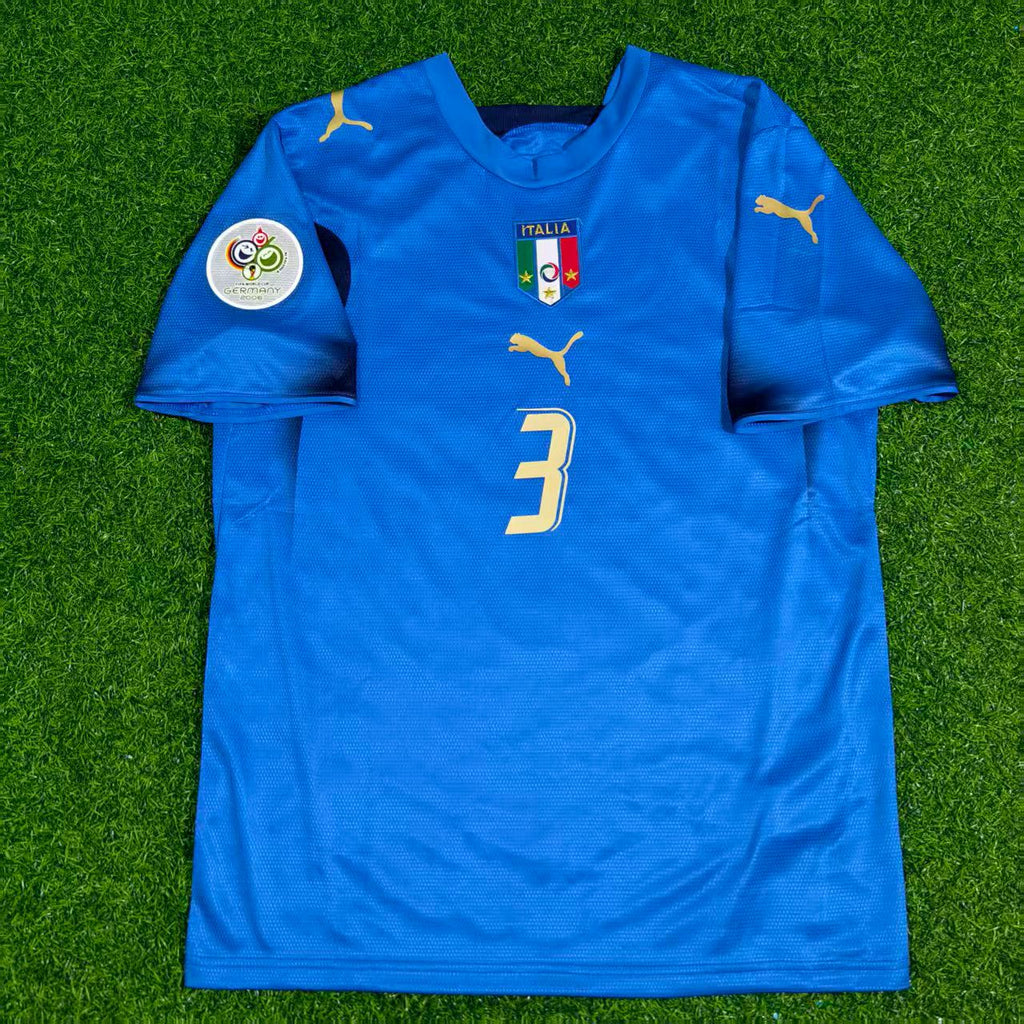 2006 Italy World Cup Fabio Grosso Final Retro Football Jersey – Front View