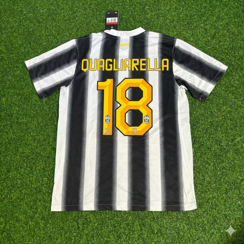 Juventus Home 2011 2012 Season Retro Jersey – Fabio Quagliarella – Back View