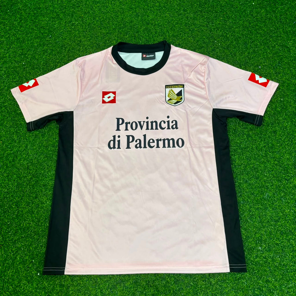 Fabrizio Miccoli Palermo FC Pink Retro Football Jersey – Front View