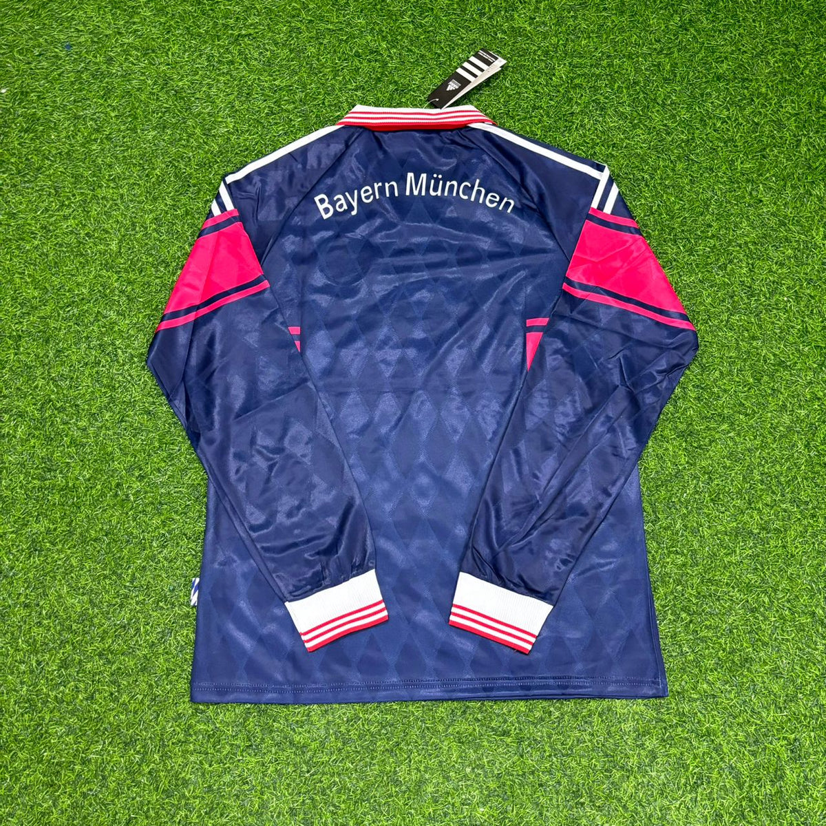 Bayern München 1997/98 Saison Langarm Heim Retro – FC – Back View