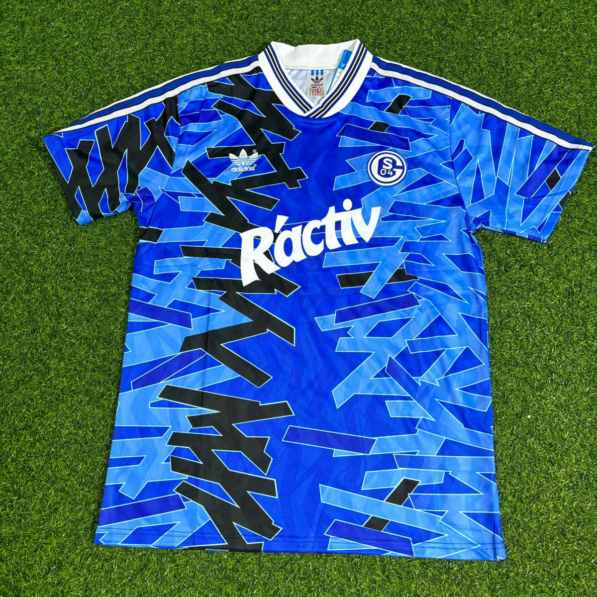 FC Schalke 04 1992/93 Blaues Heimtrikot Fußball retro – Detailed View