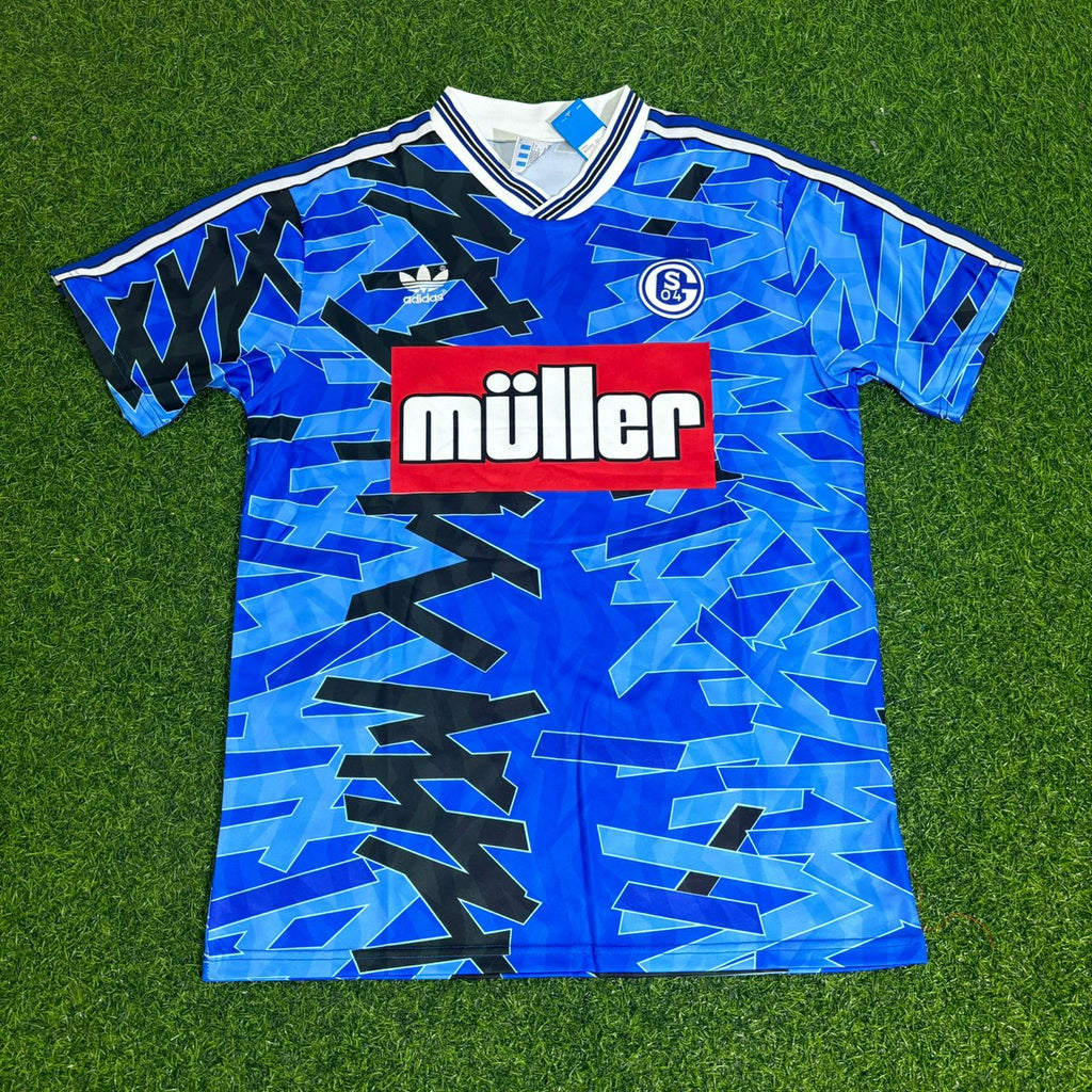 FC Schalke 04 1993/94 Blaues Heimtrikot Retro Fußball – Detailed View
