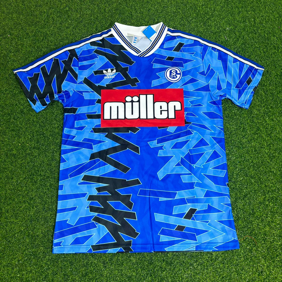 FC Schalke 04 1993/94 Blaues Heimtrikot Retro Fußball – Detailed View