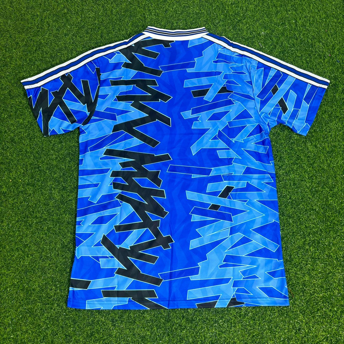 FC Schalke 04 1993/94 Blaues Heimtrikot Retro Fußball – Front View