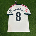 Federico Valverde White Jersey – Back View