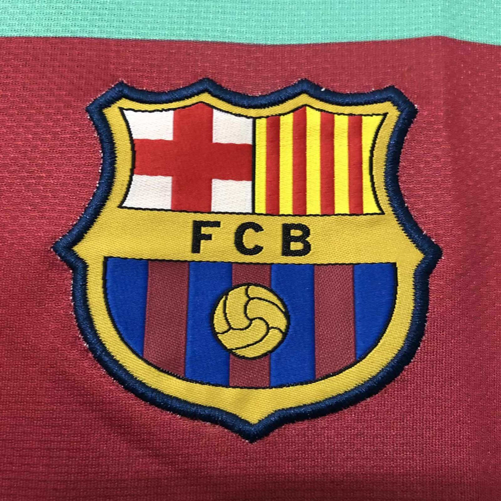 FC Barcelona 2010-2011 Season Away Green Retro Football Jersey Trikot Maillot V4