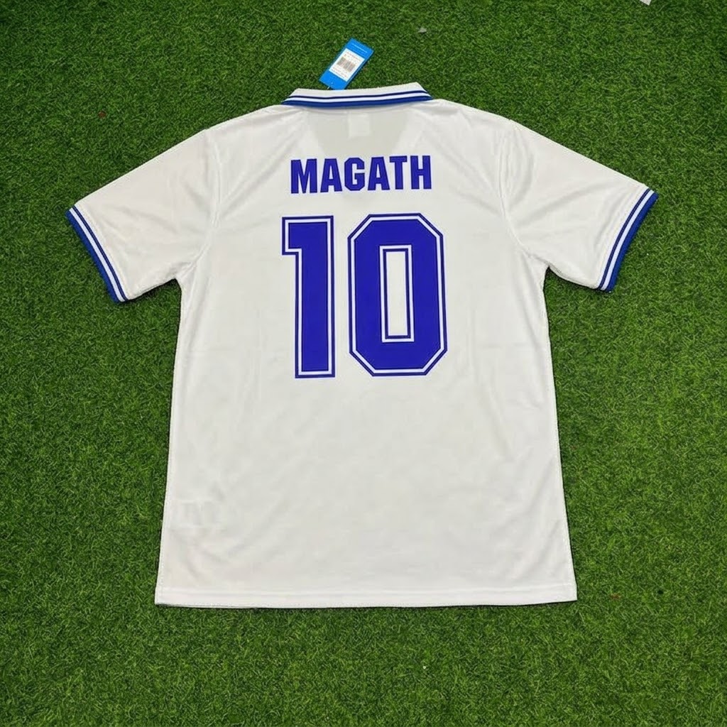 Felix Magath #10 Hamburger SV 1979/80 Weißes Heimtrikot Retro – Back View
