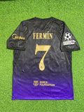 Fermin Lopez #7 Barcelona 2027 Champions League Patch New Season Away Jersey – Back View