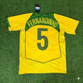 Fernandinho 5 Brazil Retro Football Jersey – Back View