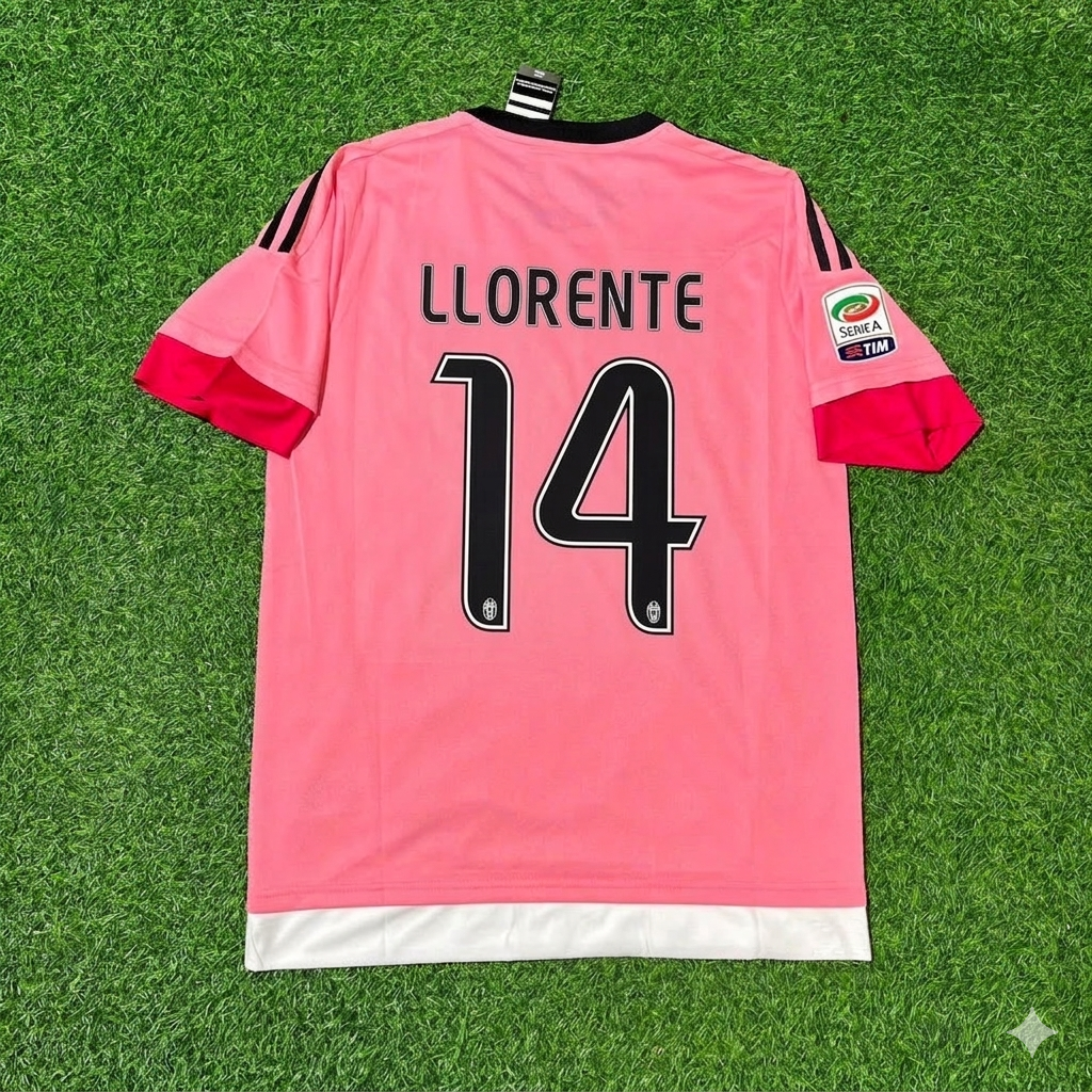 Juventus Retro Pink 2015-2016 Jersey – Fernando Llorente – Back View
