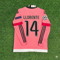 Juventus Pink Retro 2015-2016 Pink Jersey – Fernando Llorente – Back View