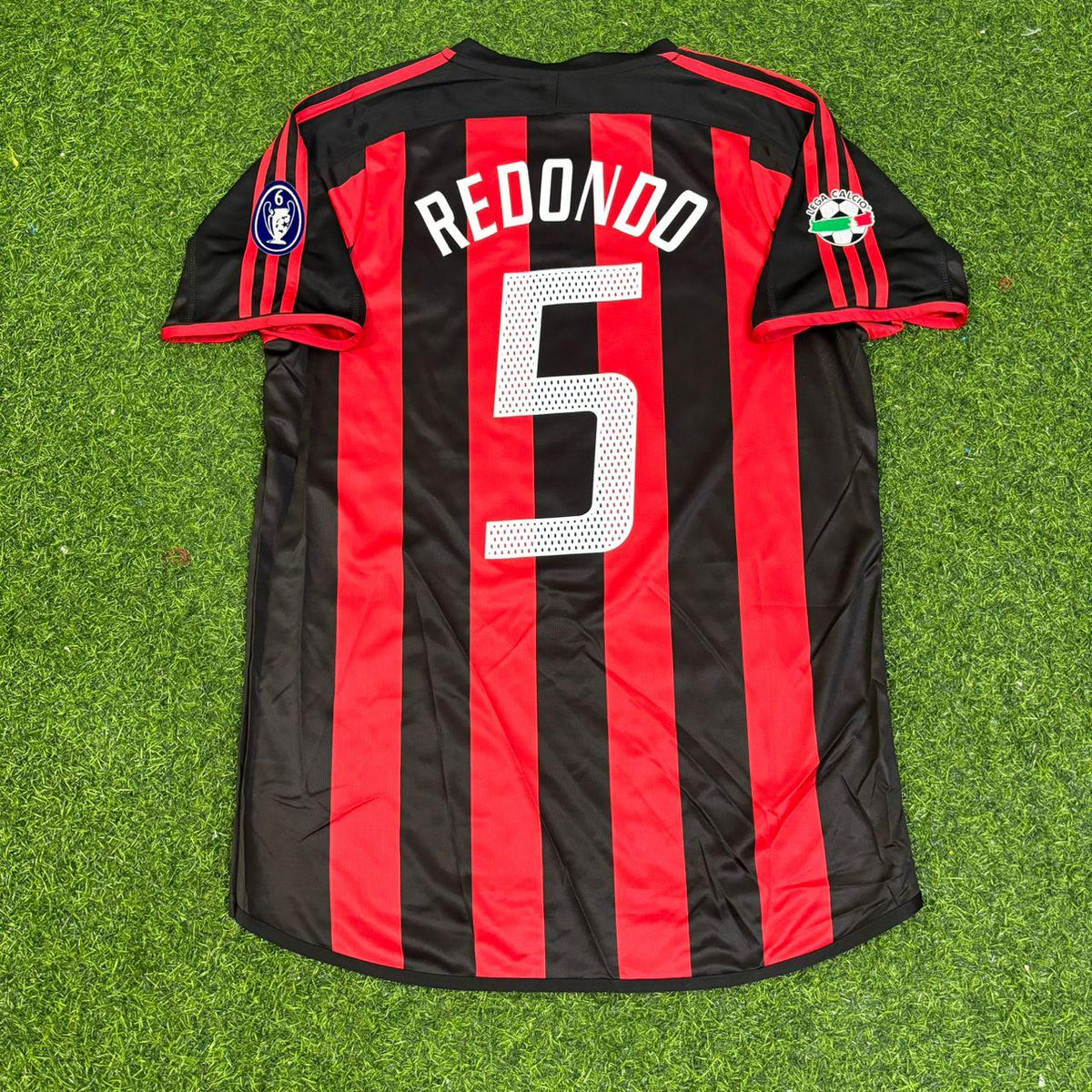 Milan 2003/2004 Home Retro Football Jersey – Fernando Redondo 5 – Back View
