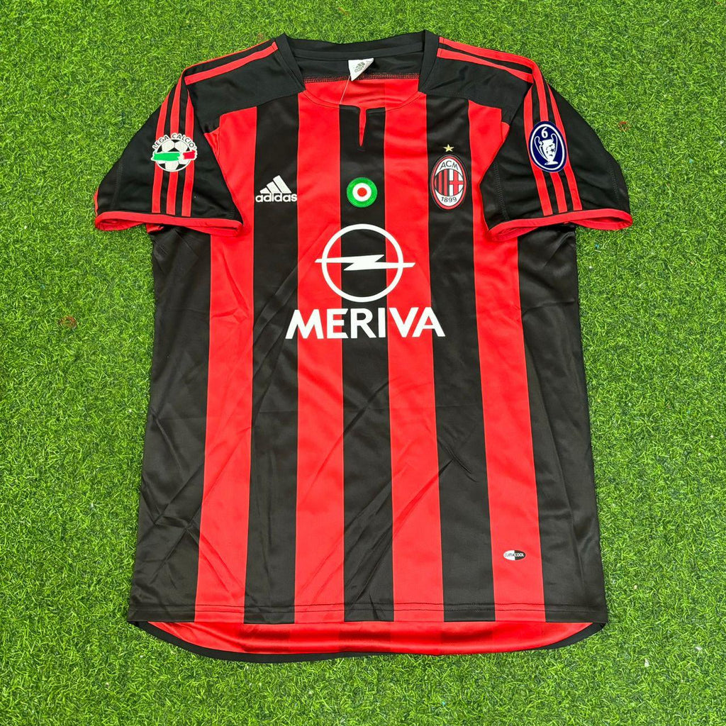 Milan 2003/2004 Home Retro Football Jersey – Fernando Redondo 5 – Front View