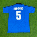 Fernando Redondo Argentina 1994 Season Away Blue Retro Jersey – Back View