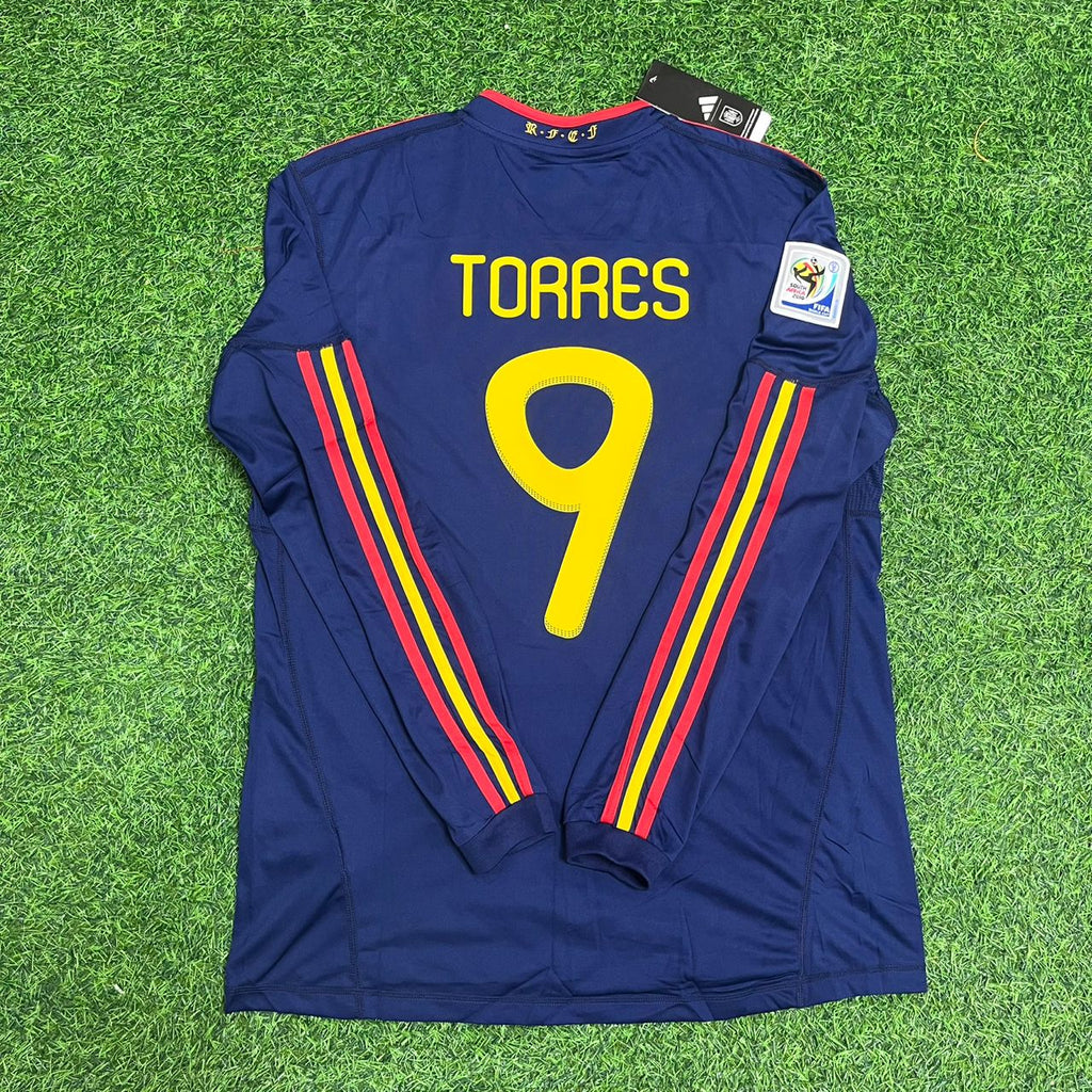 Fernando Torres 9 - Spain 2010 World Cup Final Retro Jersey – Back View