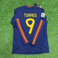 Fernando Torres 9 - Spain 2010 World Cup Final Retro Jersey – Back View