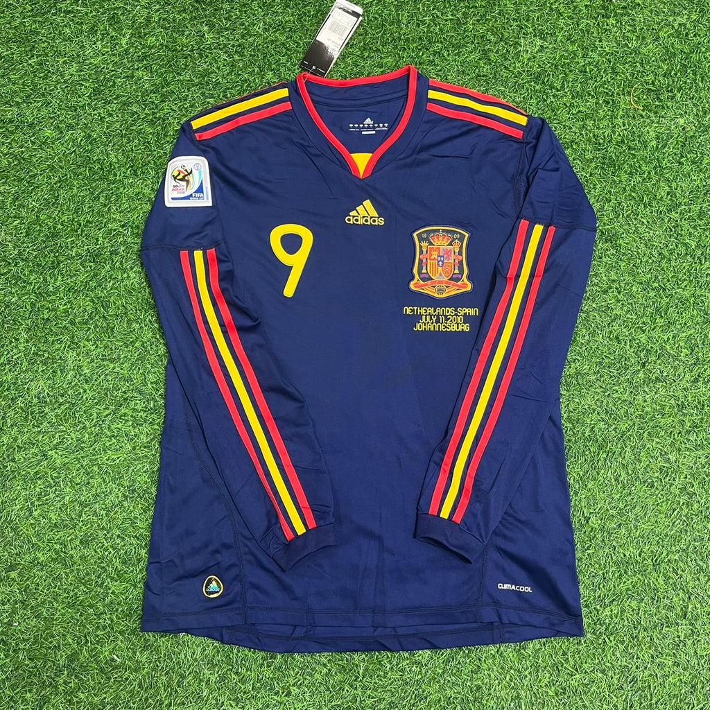 Fernando Torres 9 - Spain 2010 World Cup Final Retro Jersey – Front View