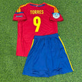 Fernando Torres Spain EURO 2012 Final Retro Kids Football Jersey – Back View