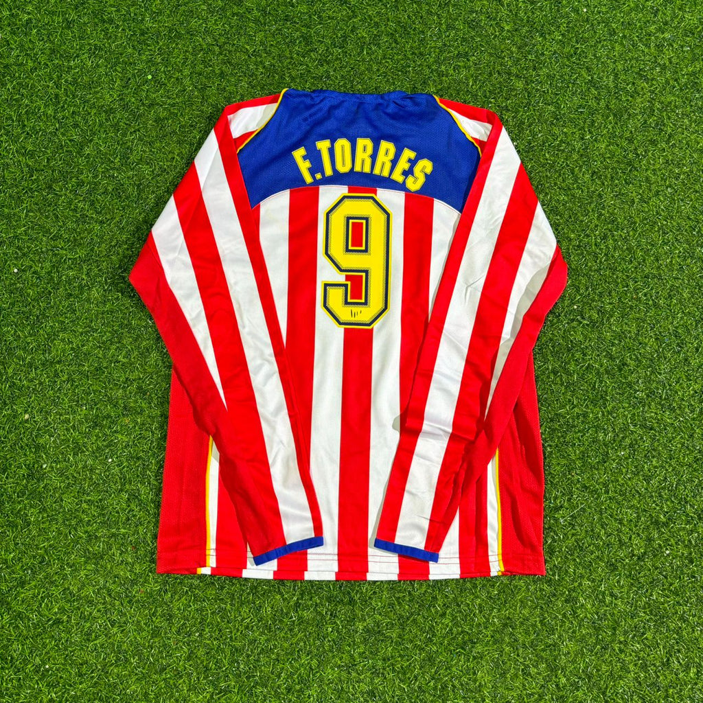 2004/05 Fernando Torres Atlético Madrid Kids Spider-Man Long Sleeve Retro Football Jersey – Detailed View