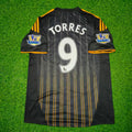 Chelsea 2010-2011 Black Orange Away Retro Football Jersey – Fernando Torres – Back View