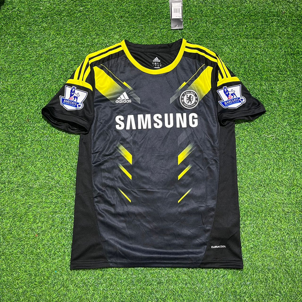Fernando Torres Chelsea 2012/2013 Black Yellow Retro Football Jersey – Front View