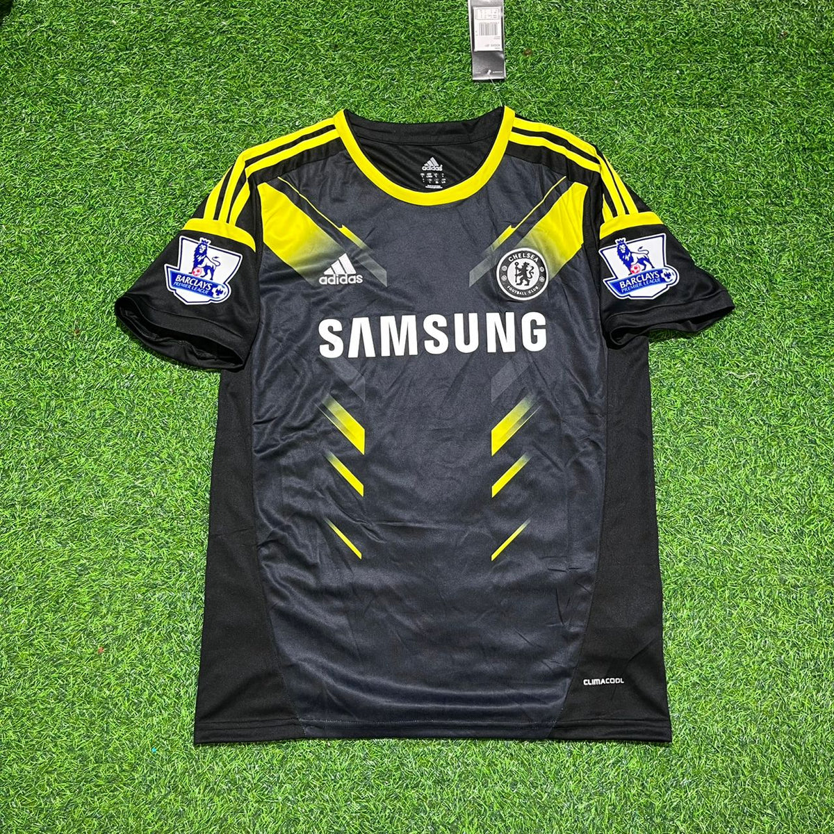 Fernando Torres Chelsea 2012/2013 Black Yellow Retro Football Jersey – Front View