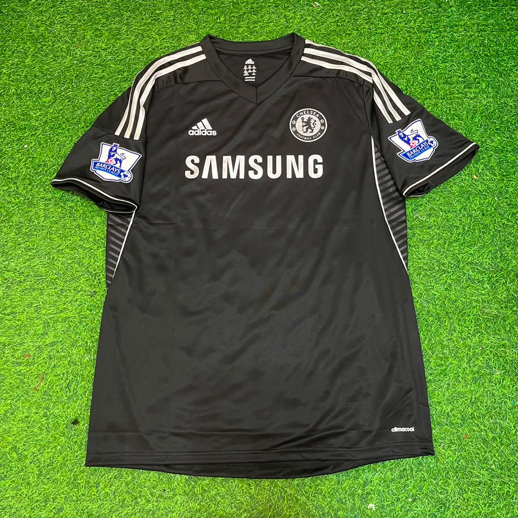 2013/14 Fernando Torres Chelsea Black Retro Football Jersey – Front View