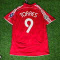 Fernando Torres Liverpool 2007 2008 Season Champions League Red Retro Football Jersey – Back View